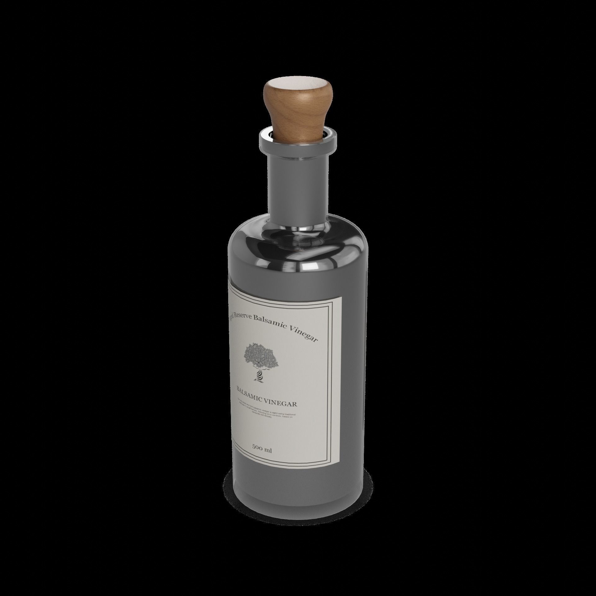 Balsamic vinegar Balsamic Vinegar Low-poly 3D model_1