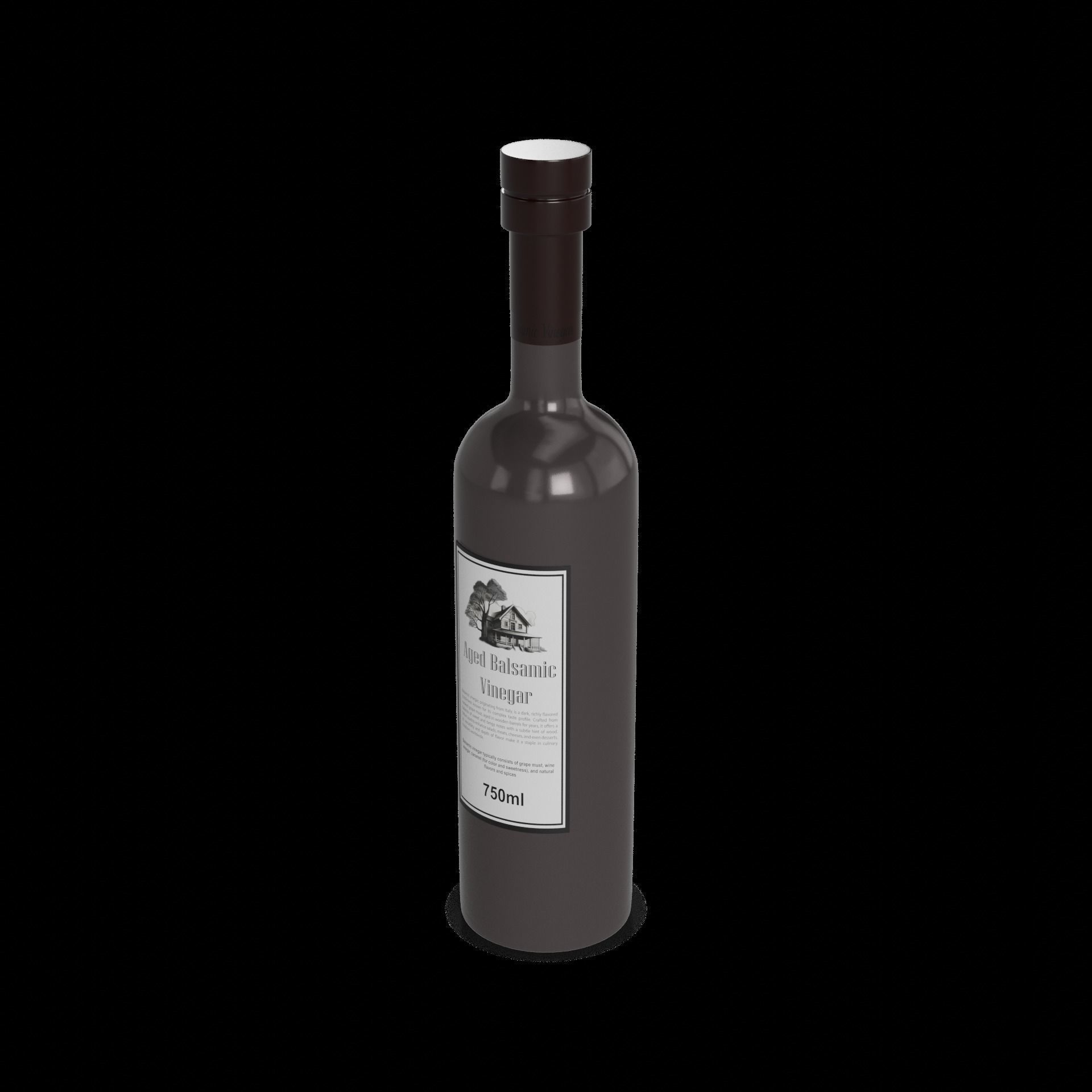 Balsamic vinegar Balsamic Vinegar Low-poly 3D model_1