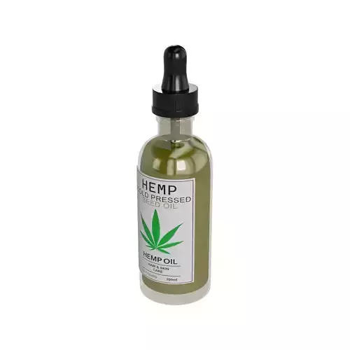 Hemp seed oil Hemp Seed Oil Low-poly 3D model