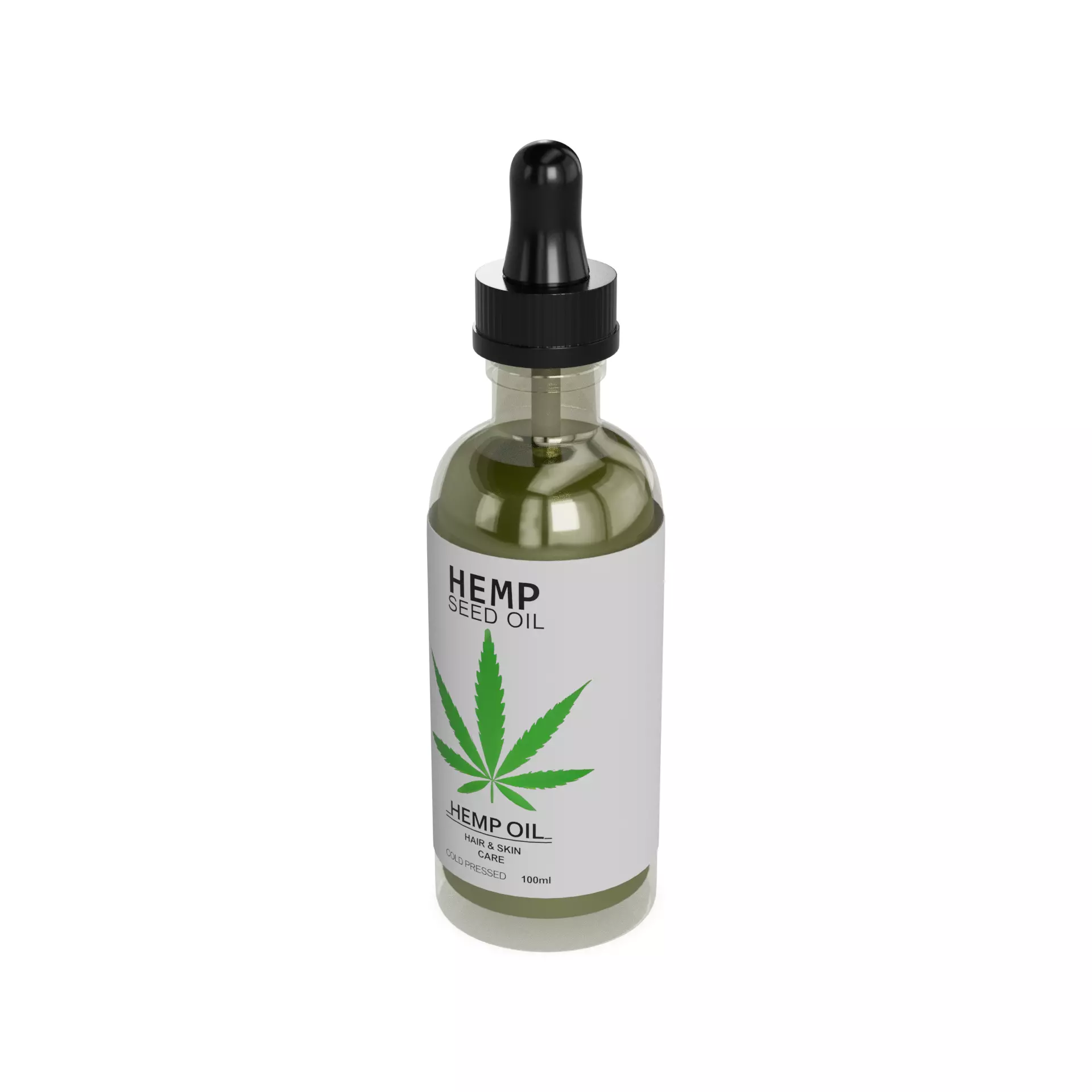 Hemp seed oil Hemp Seed Oil Low-poly 3D model