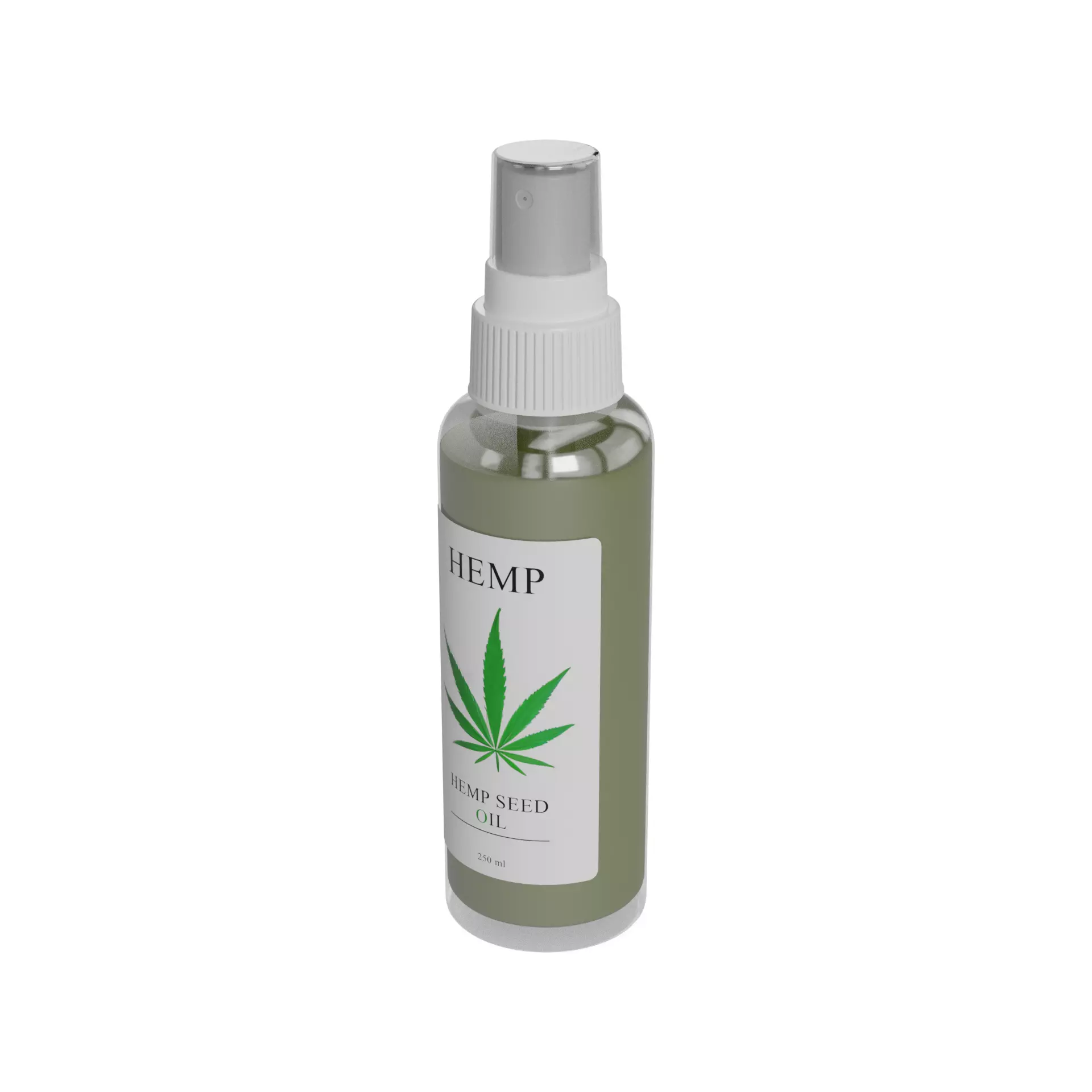 Hemp seed oil Hemp Seed Oil Low-poly 3D model