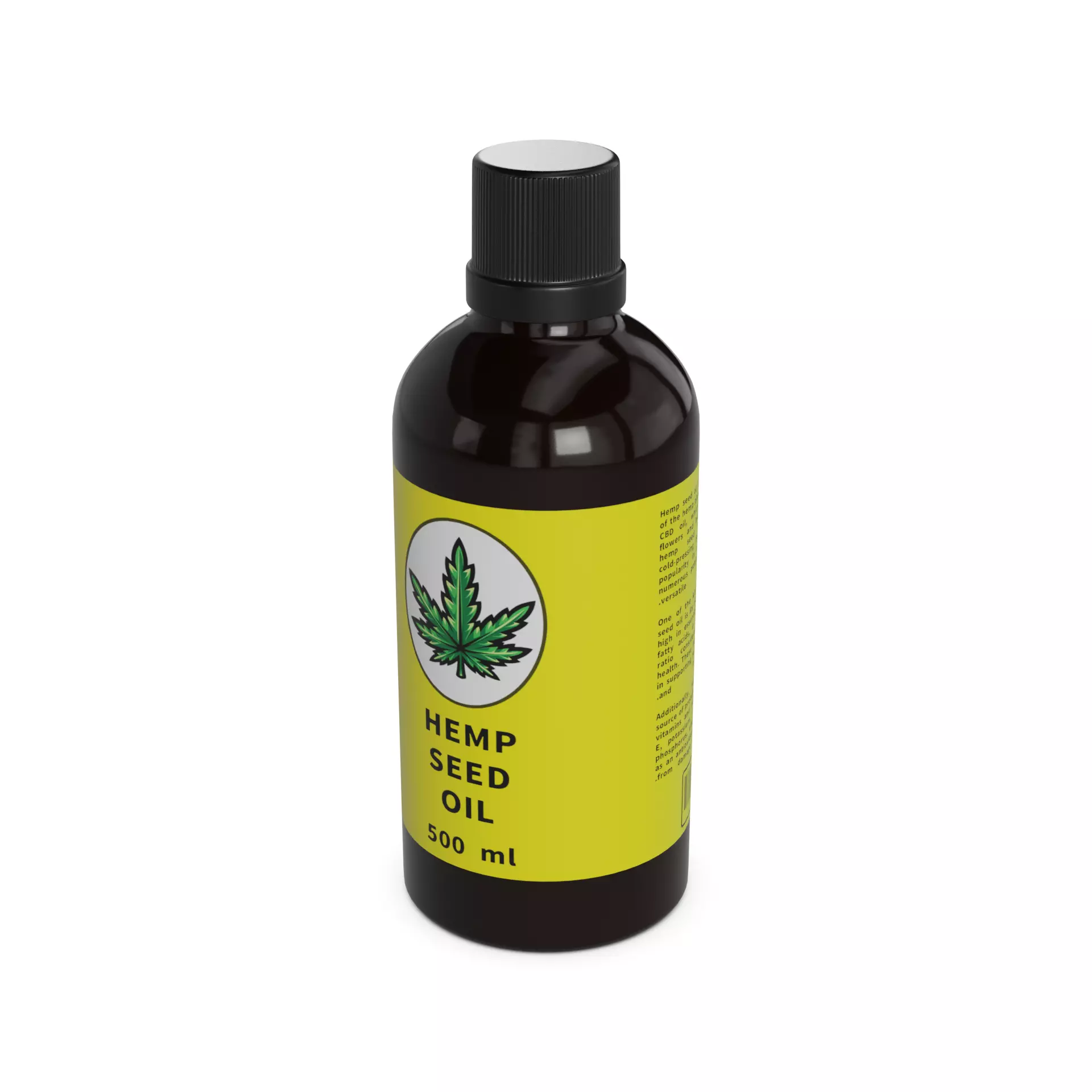Hemp seed oil Hemp Seed Oil Low-poly 3D model