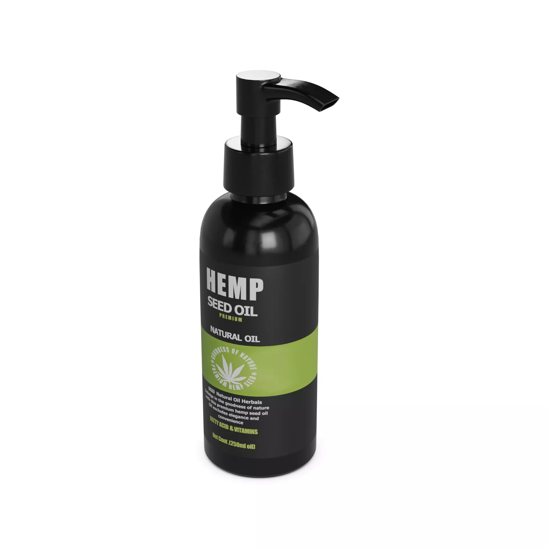 Hemp seed oil Hemp Seed Oil Low-poly 3D model