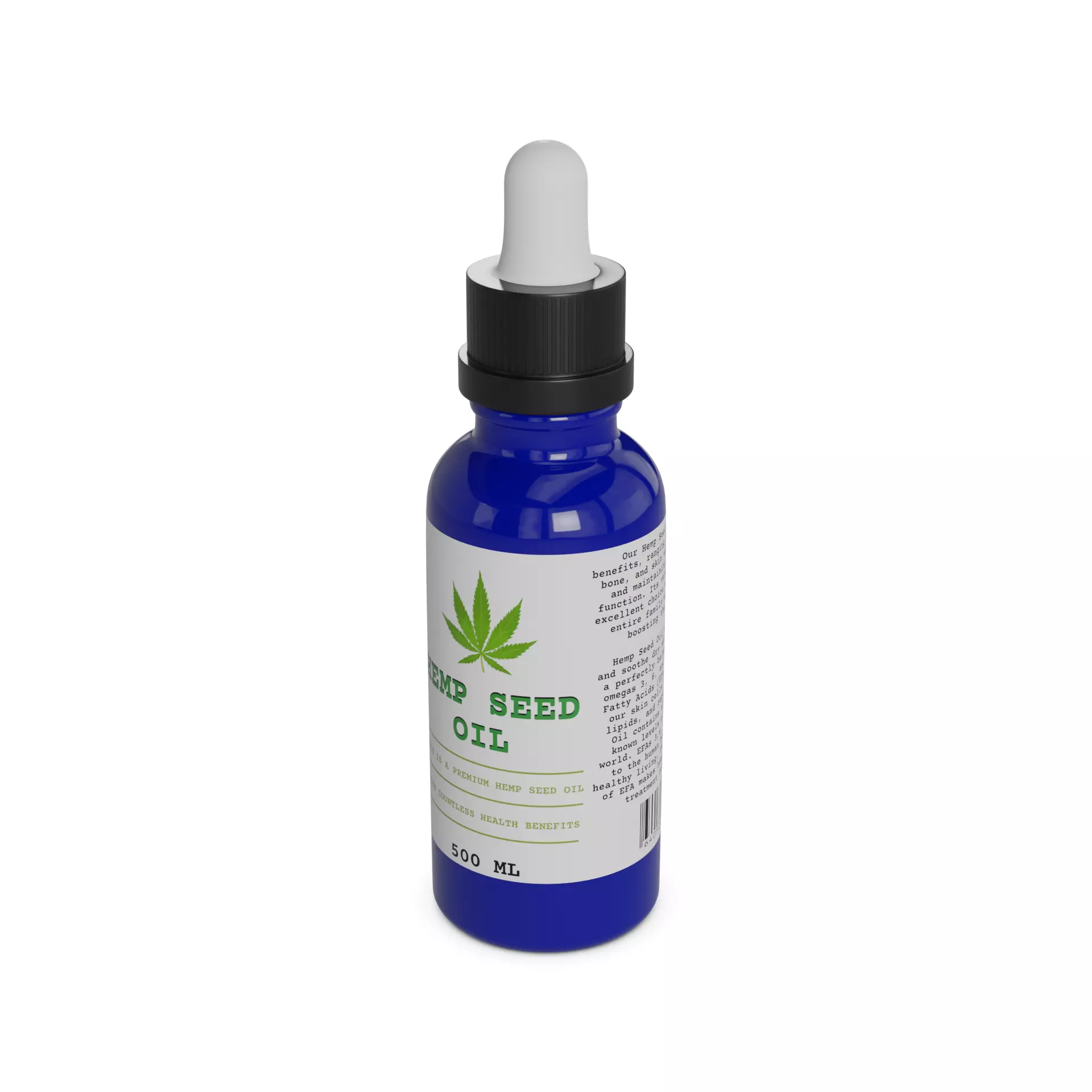 Hemp seed oil Hemp Seed Oil 3D model