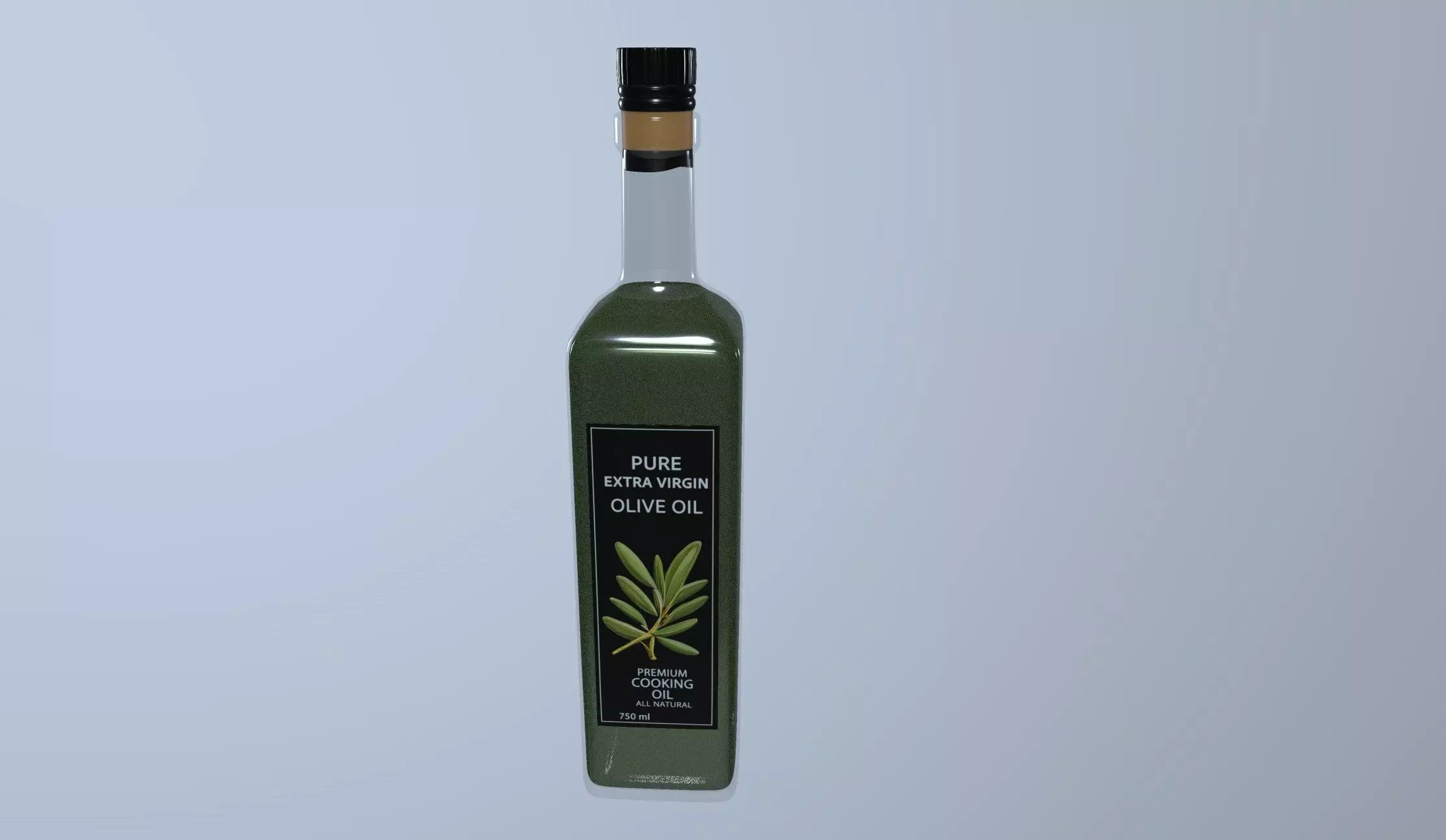 Olive Oil Low-poly 3D model_0