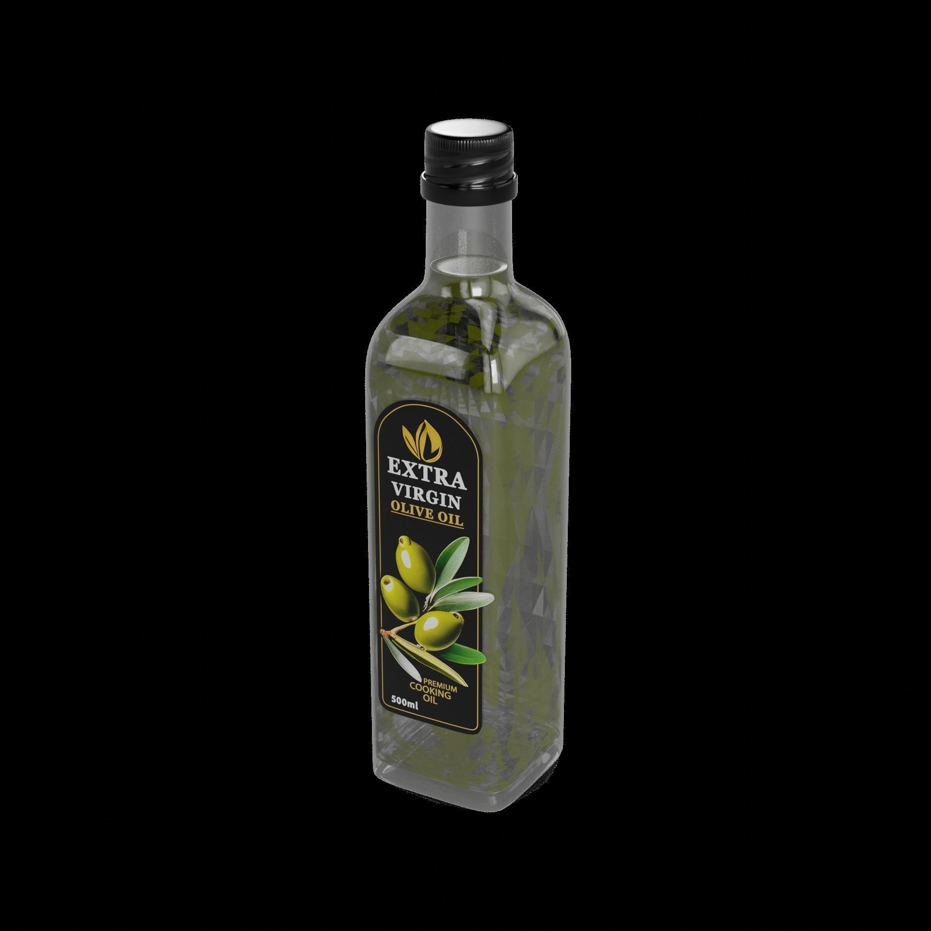 Olive oil Olive Oil Low-poly 3D model_1