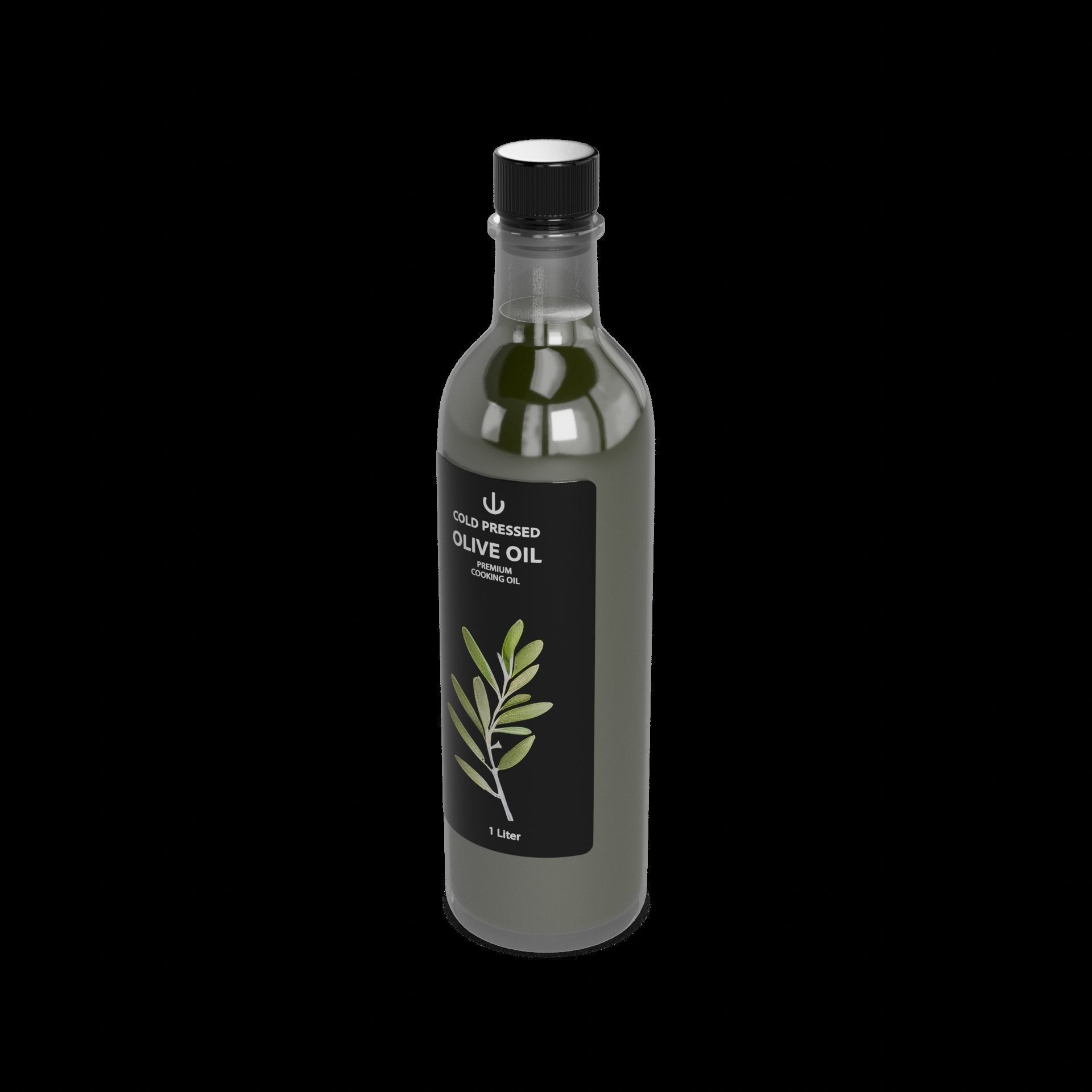 Olive oil Olive Oil Low-poly 3D model_1