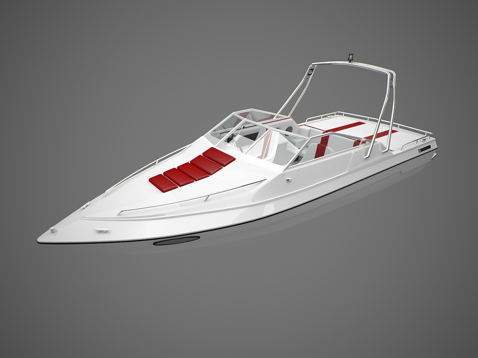 Generic Motorboat 3D model_2