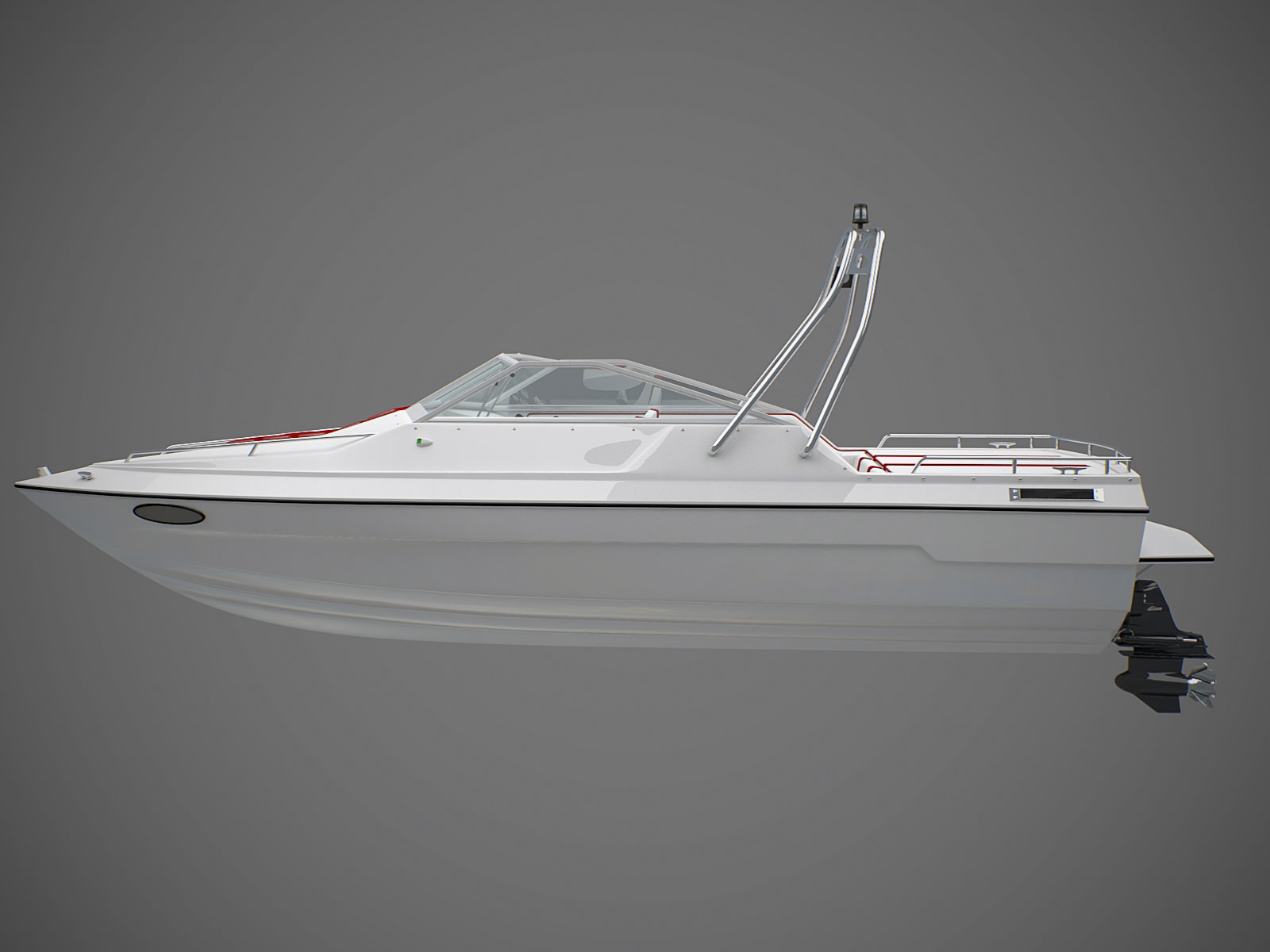 Generic Motorboat 3D model_1