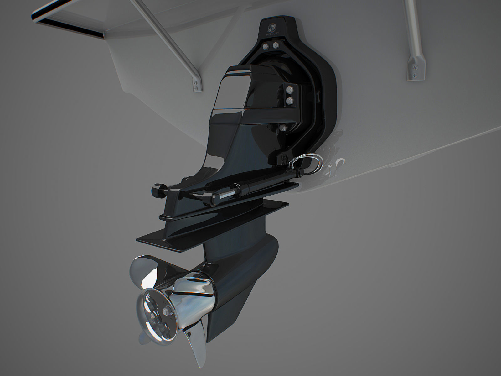 Generic Motorboat 3D model_5