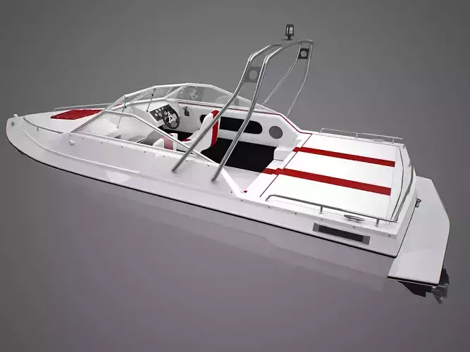Generic Motorboat 3D model