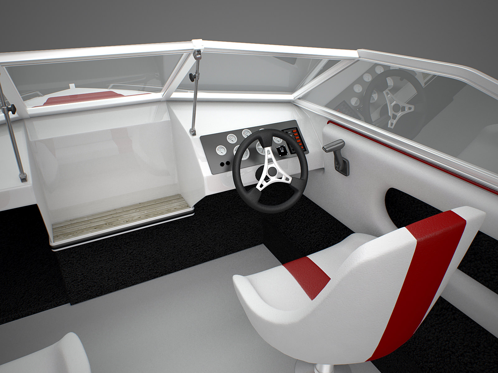 Generic Motorboat 3D model_4