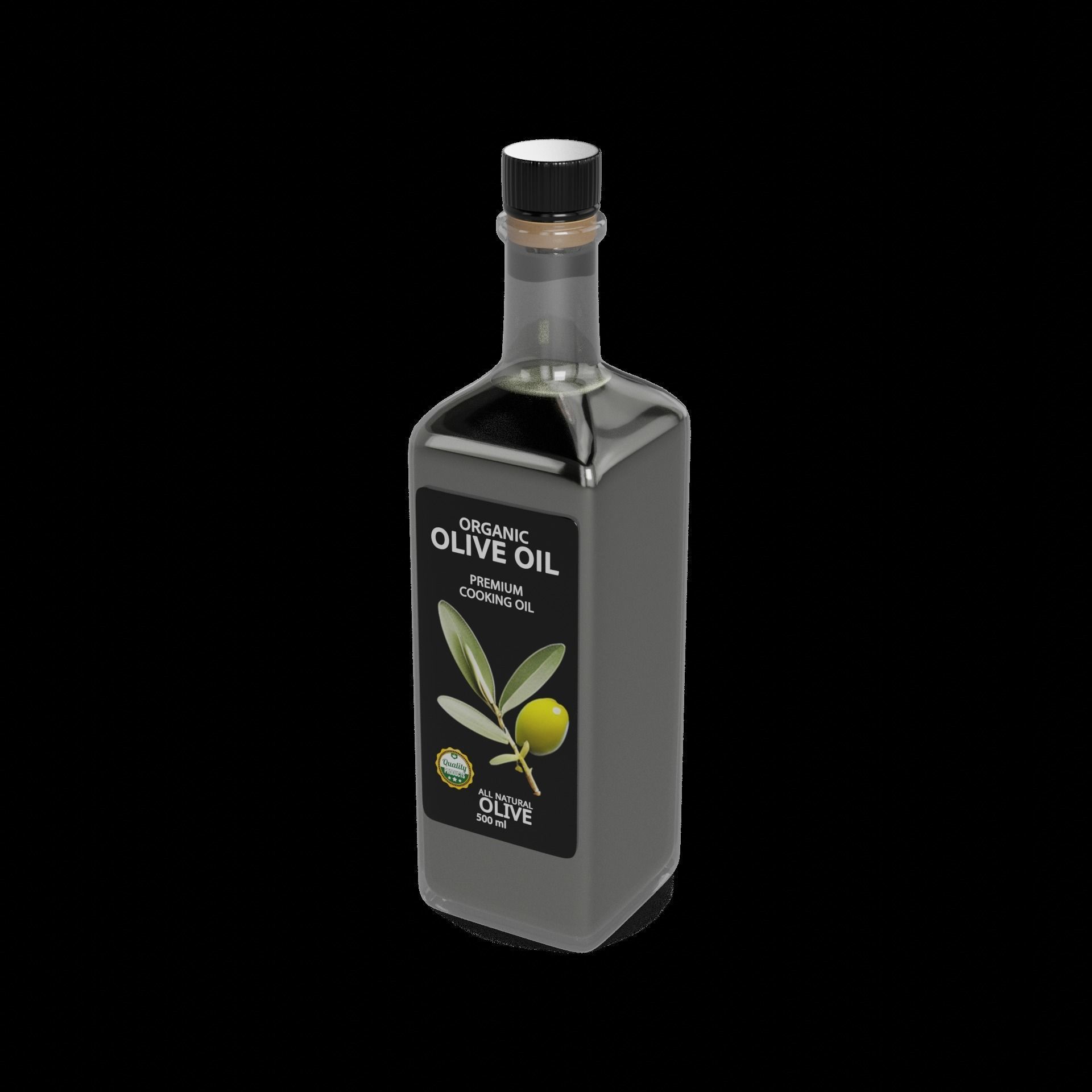 Olive oil Olive Oil Low-poly 3D model_1