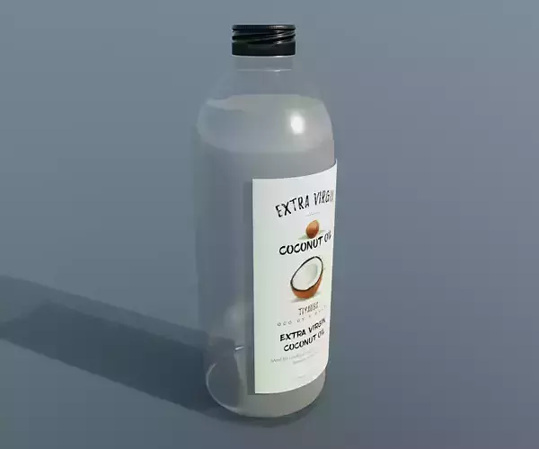 Coconut oil Coconut Oil Low-poly 3D model