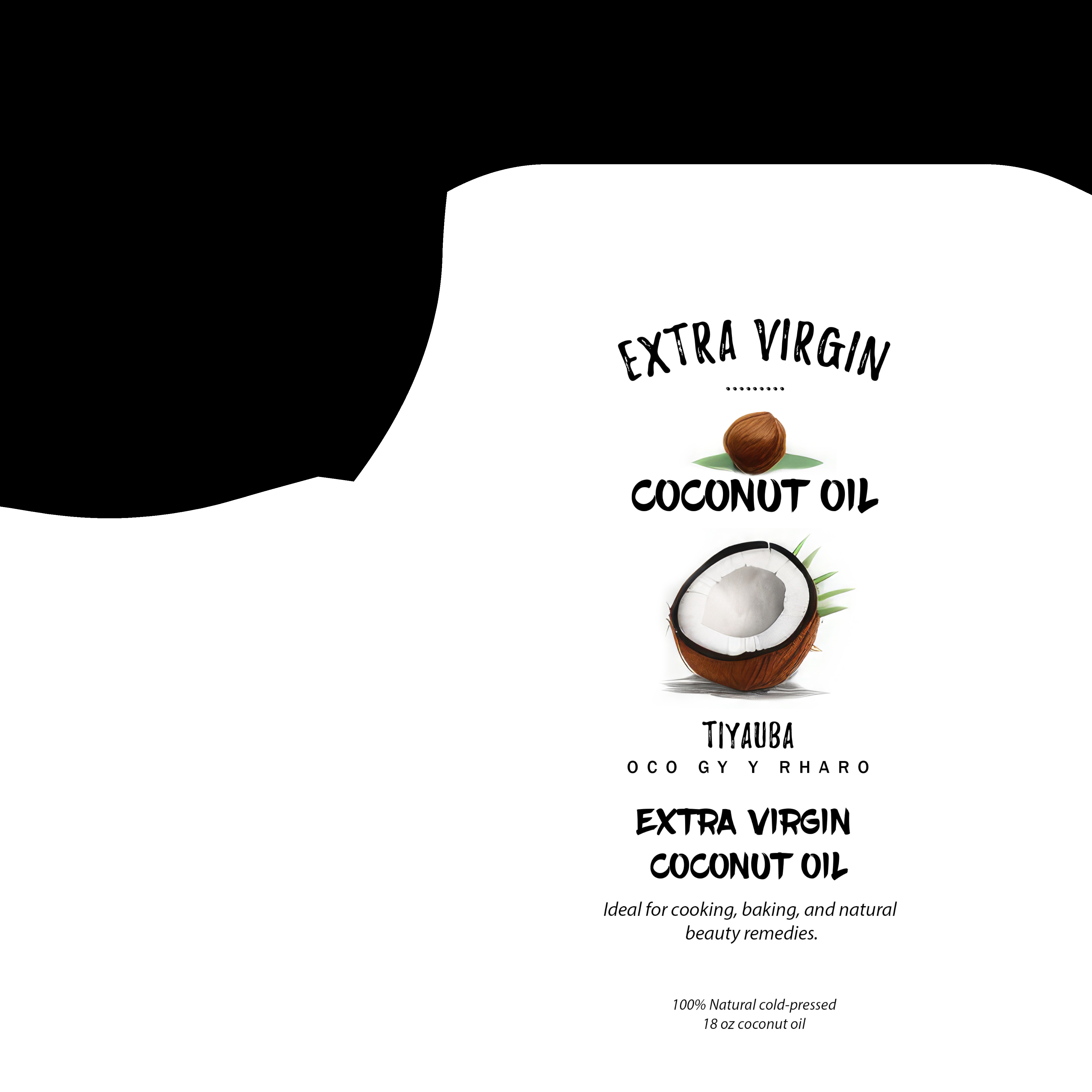 Coconut oil Coconut Oil Low-poly 3D model_12