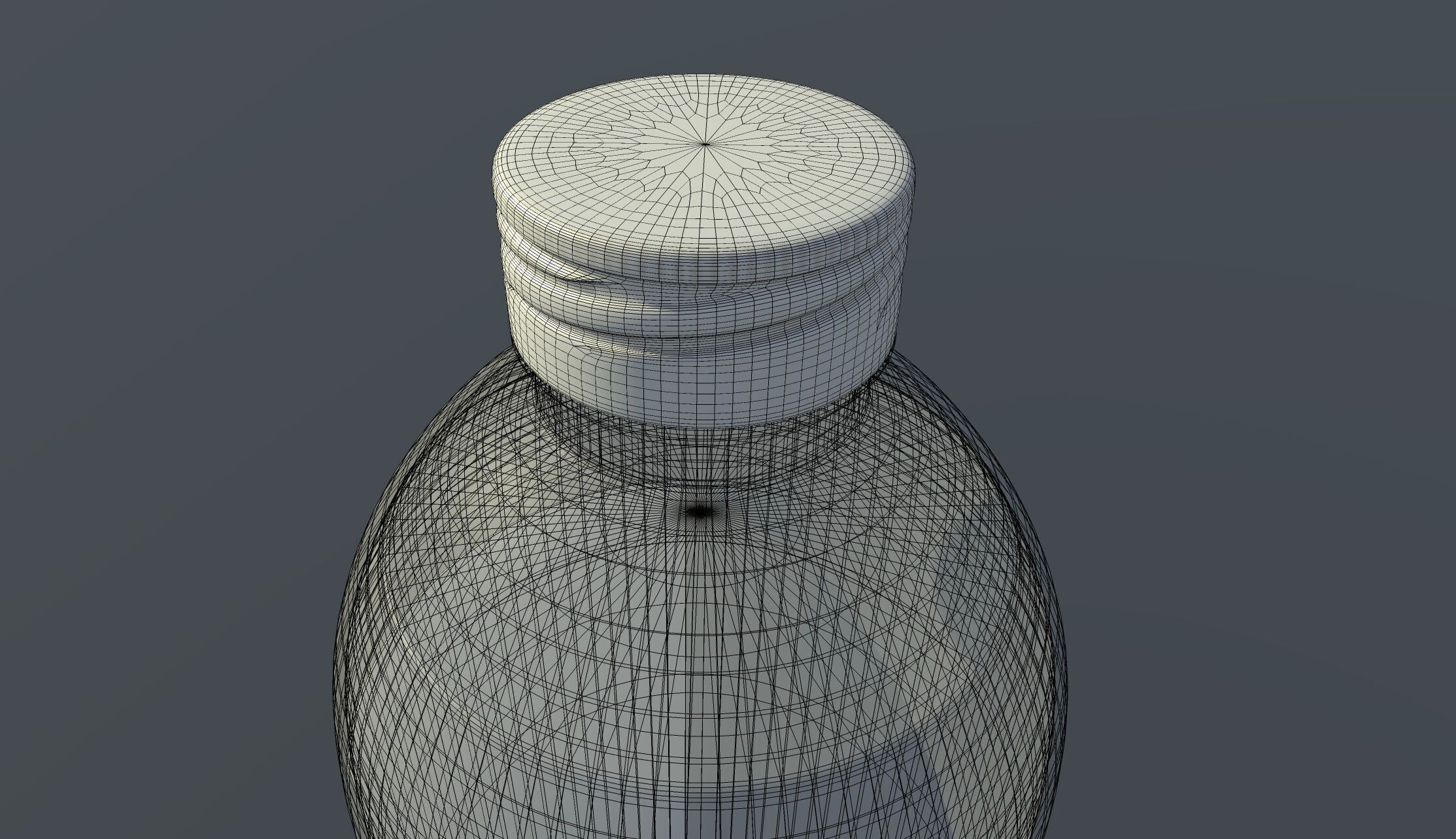 Coconut oil Coconut Oil Low-poly 3D model_5