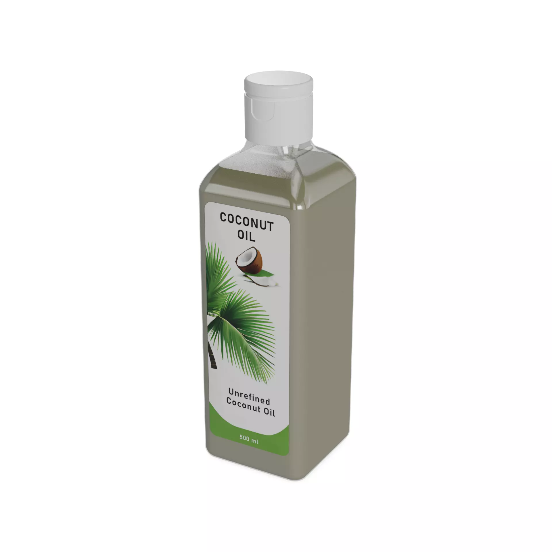 Coconut oil Coconut Oil Low-poly 3D model_0