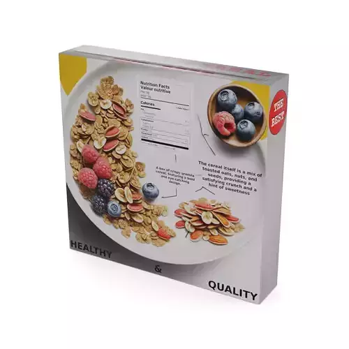 Granola Granola Cereal Low-poly 3D model