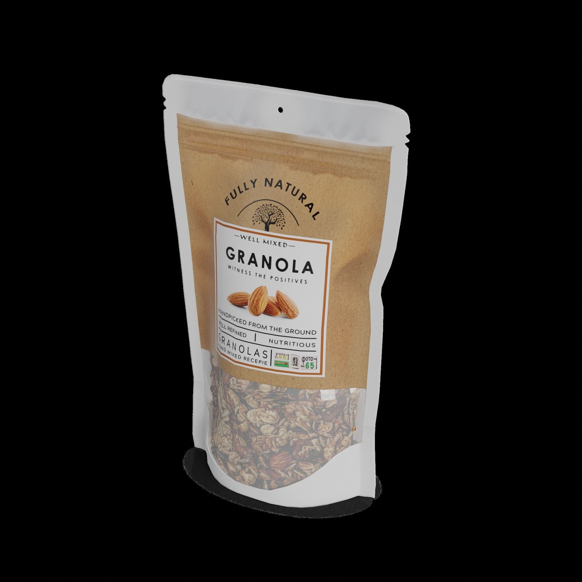 Granola Granola Mix Low-poly 3D model_1