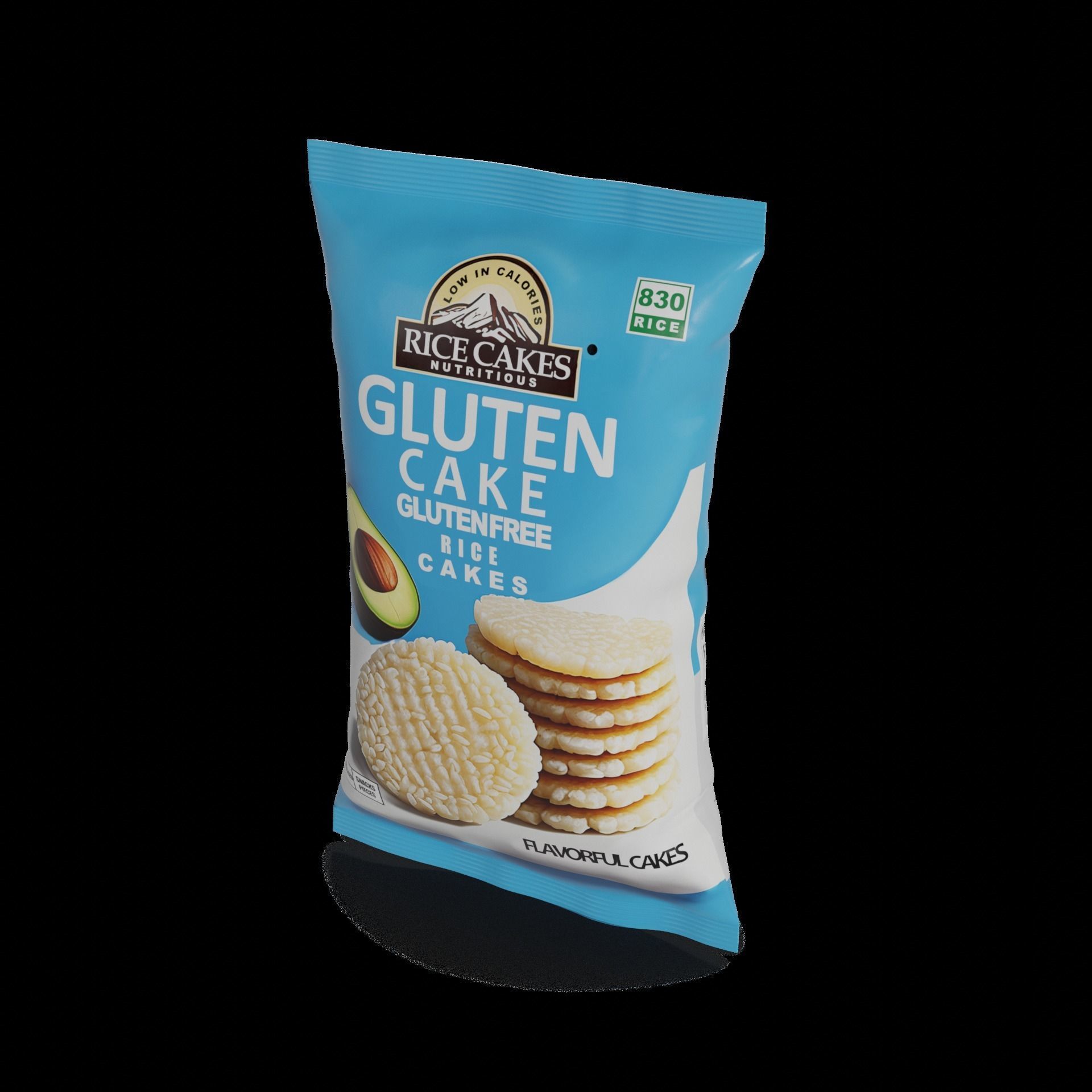 Dry breakfast and cereal Rice Cakes 3D model_1