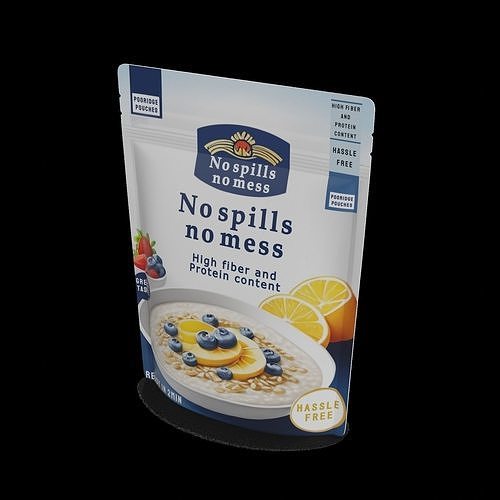 Porridge Porridge Pouches Low-poly 3D model 2