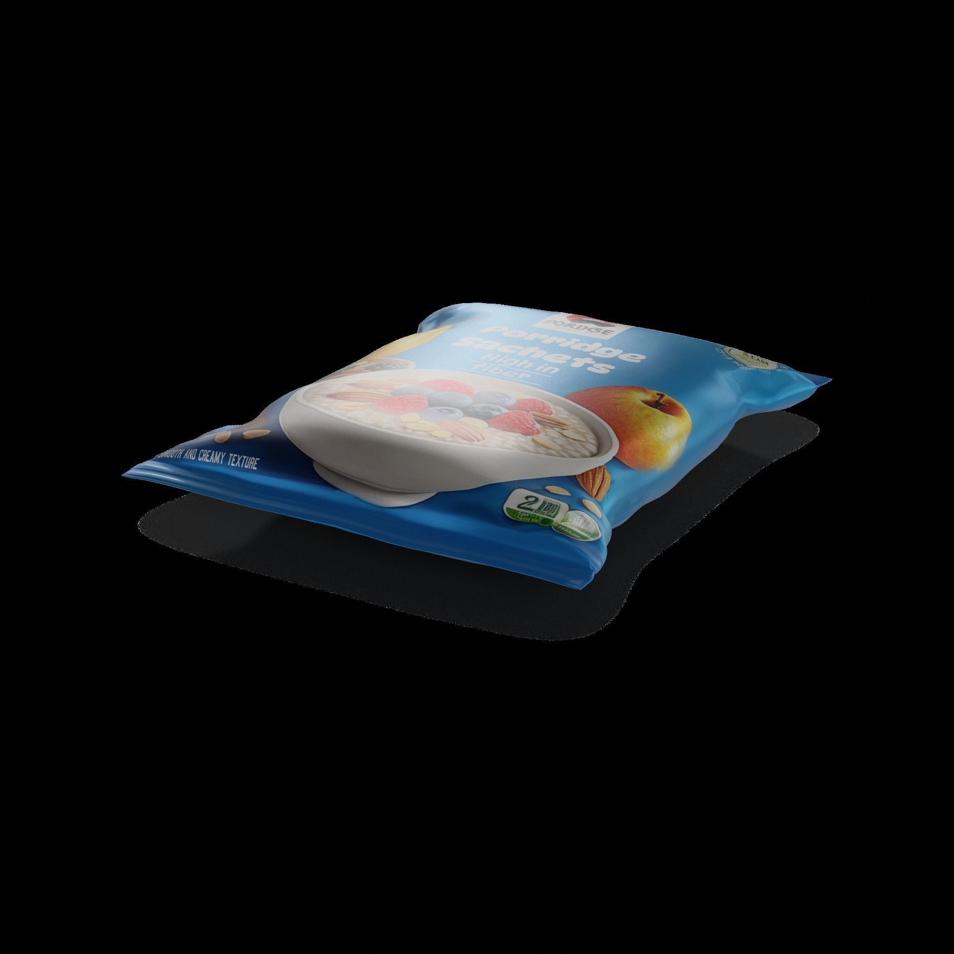 Porridge Porridge Sachets Low-poly 3D model_1