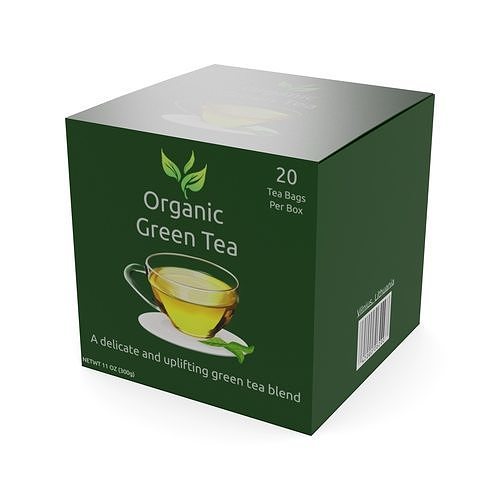 Green tea Green Tea Low-poly 3D model