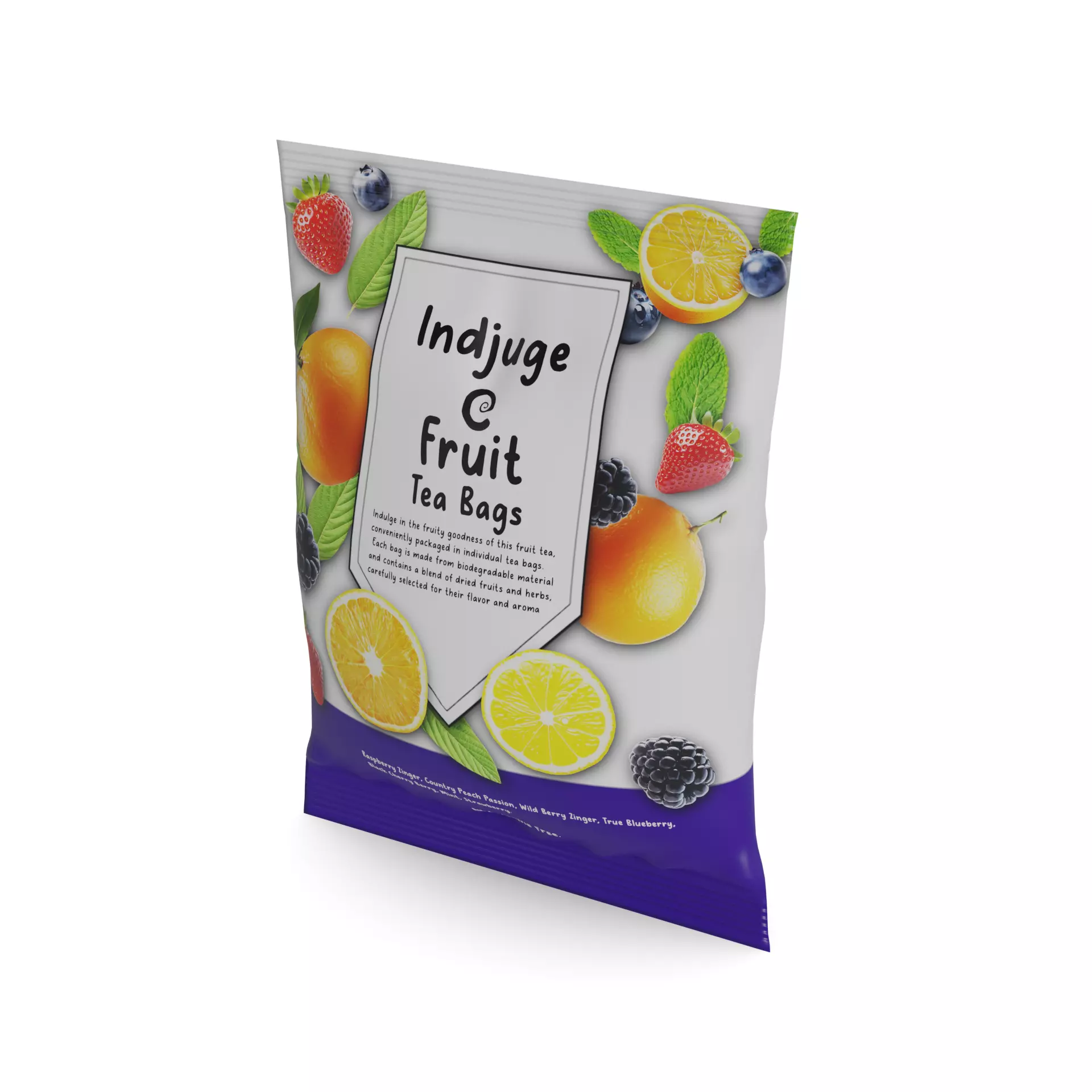 Fruit tea Fruit Tea Bags Low-poly 3D model