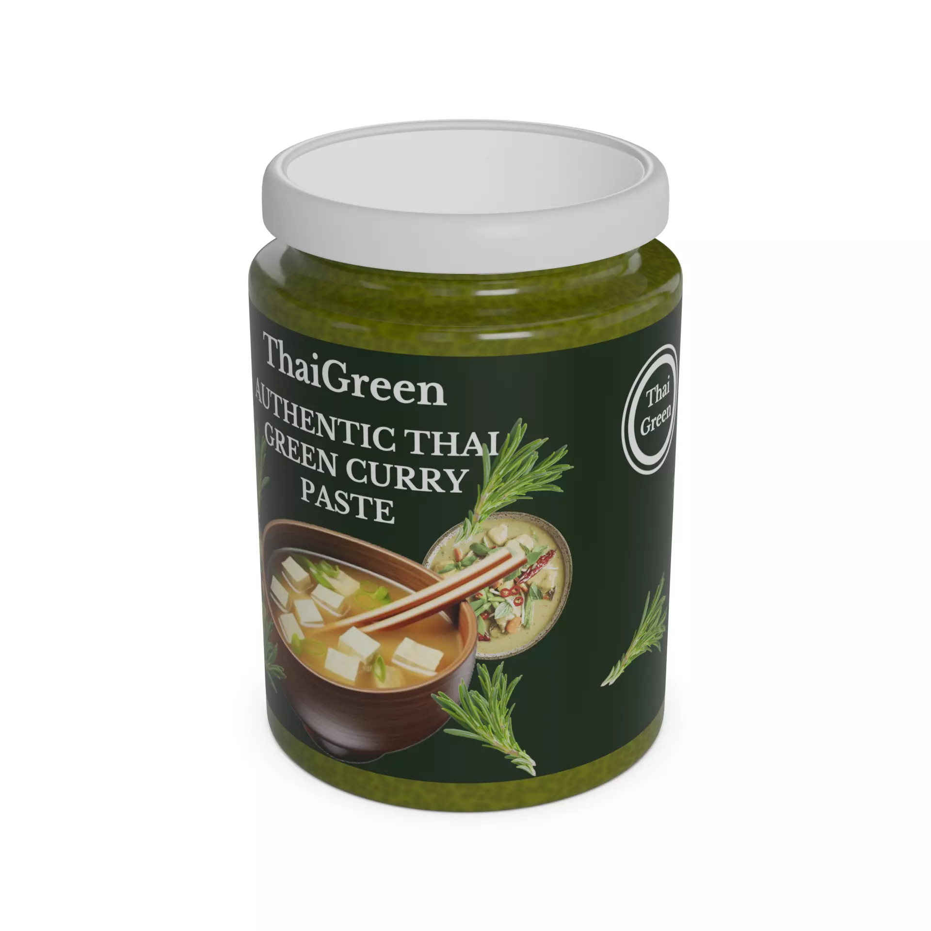 Sauces and Pastes Thai Green Curry Paste Low-poly 3D model
