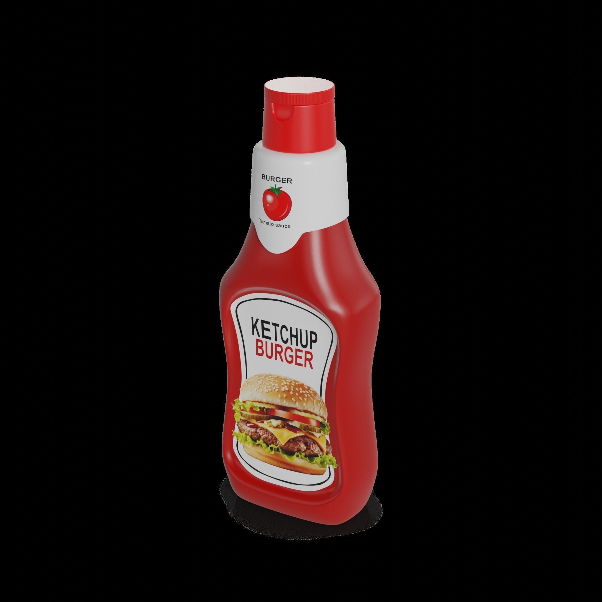 Tomato sauces and pastes Ketchup Low-poly 3D model_1