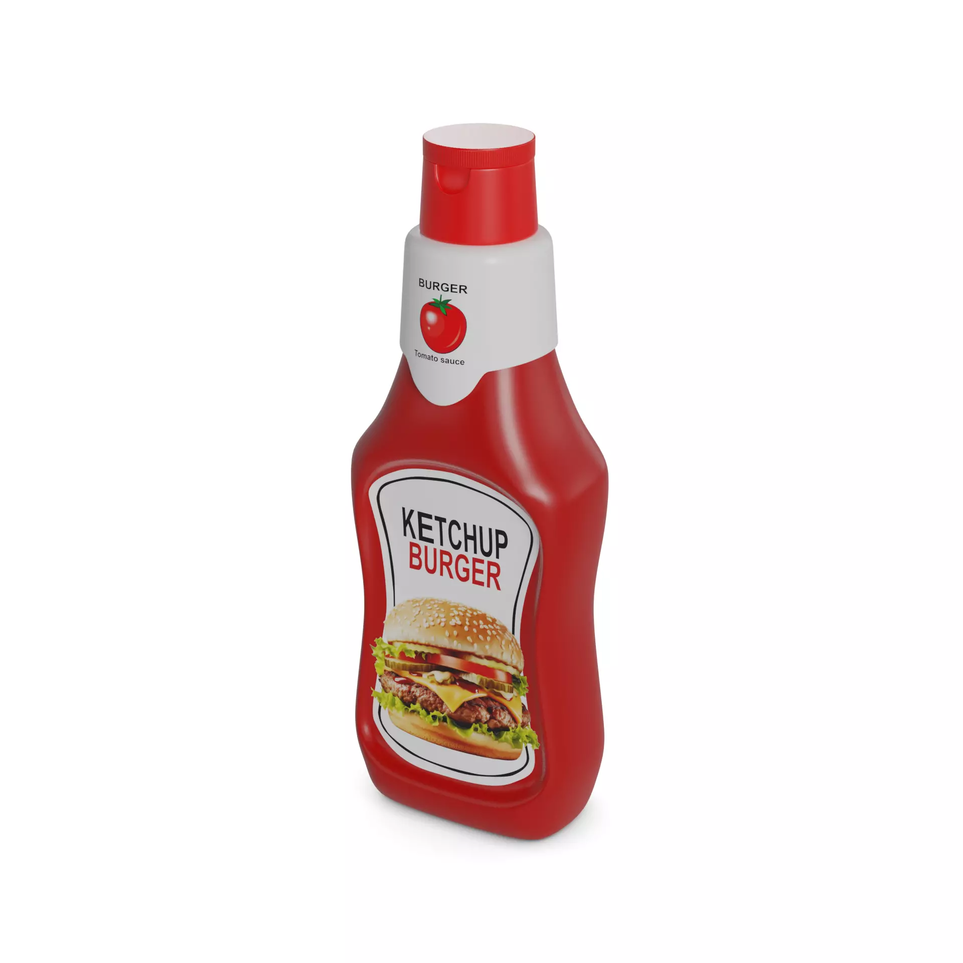 Tomato sauces and pastes Ketchup Low-poly 3D model_0