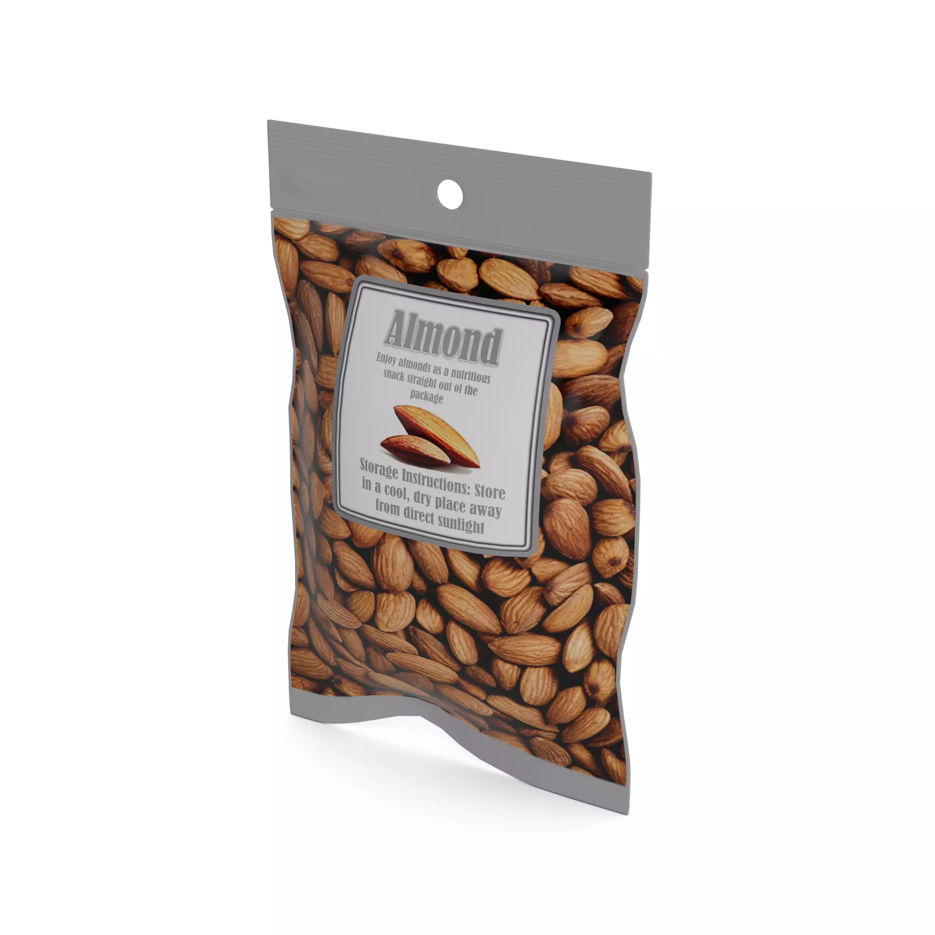 Almonds Almonds Low-poly 3D model_0