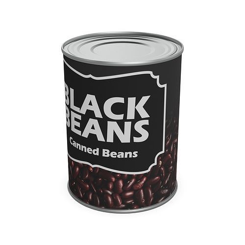 Canned beans Canned Beans Low-poly 3D model