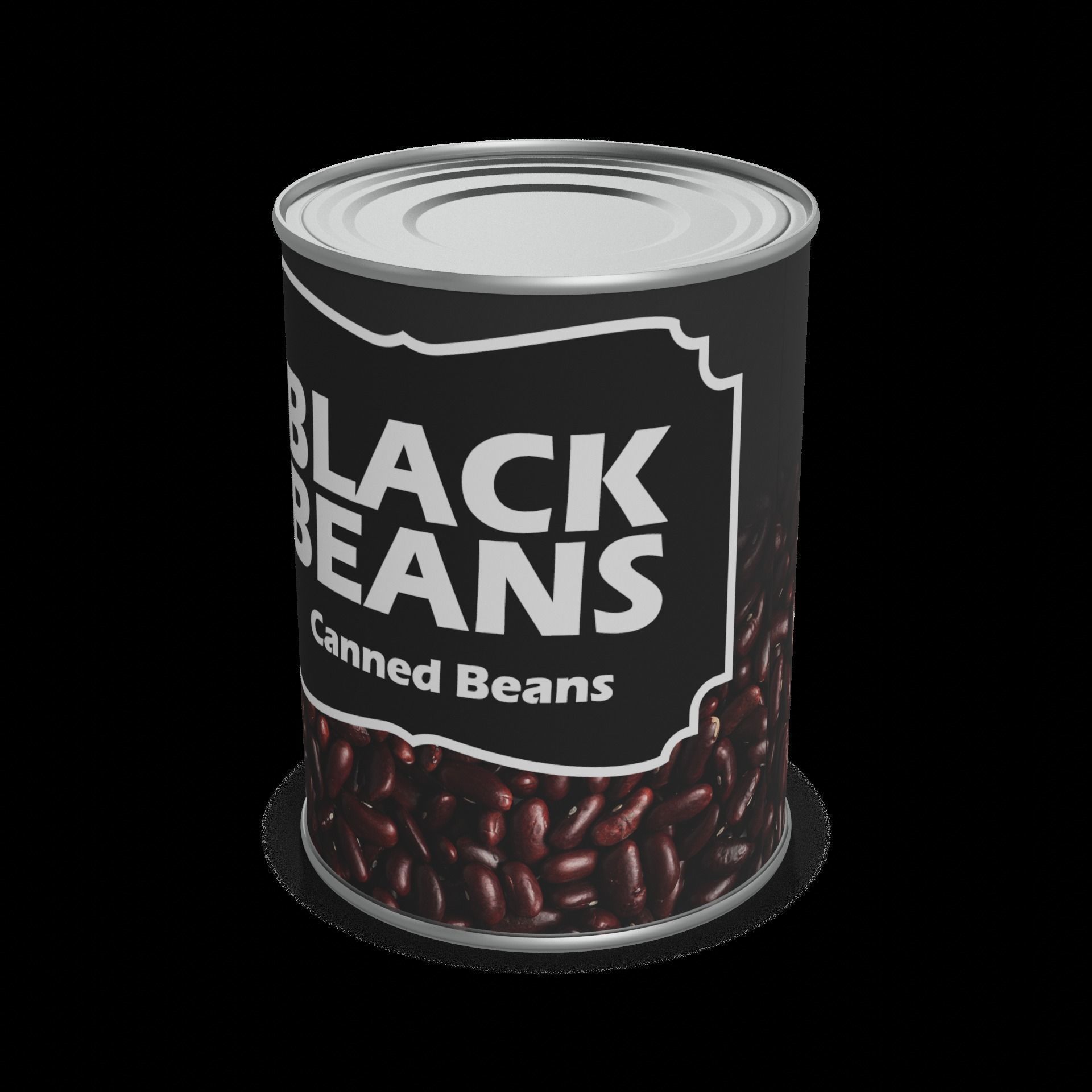 Canned beans Canned Beans Low-poly 3D model_1
