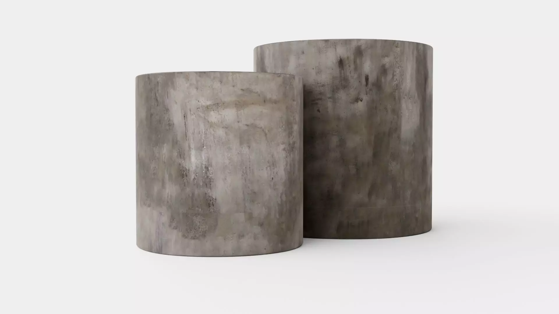 Doloma side table grey 2-set Low-poly 3D model_0