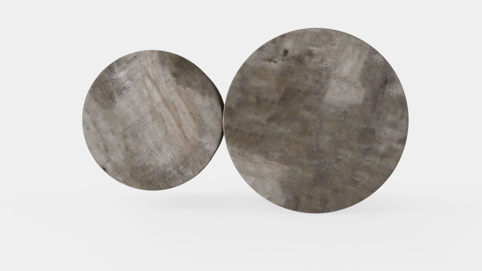 Doloma side table grey 2-set Low-poly 3D model_5