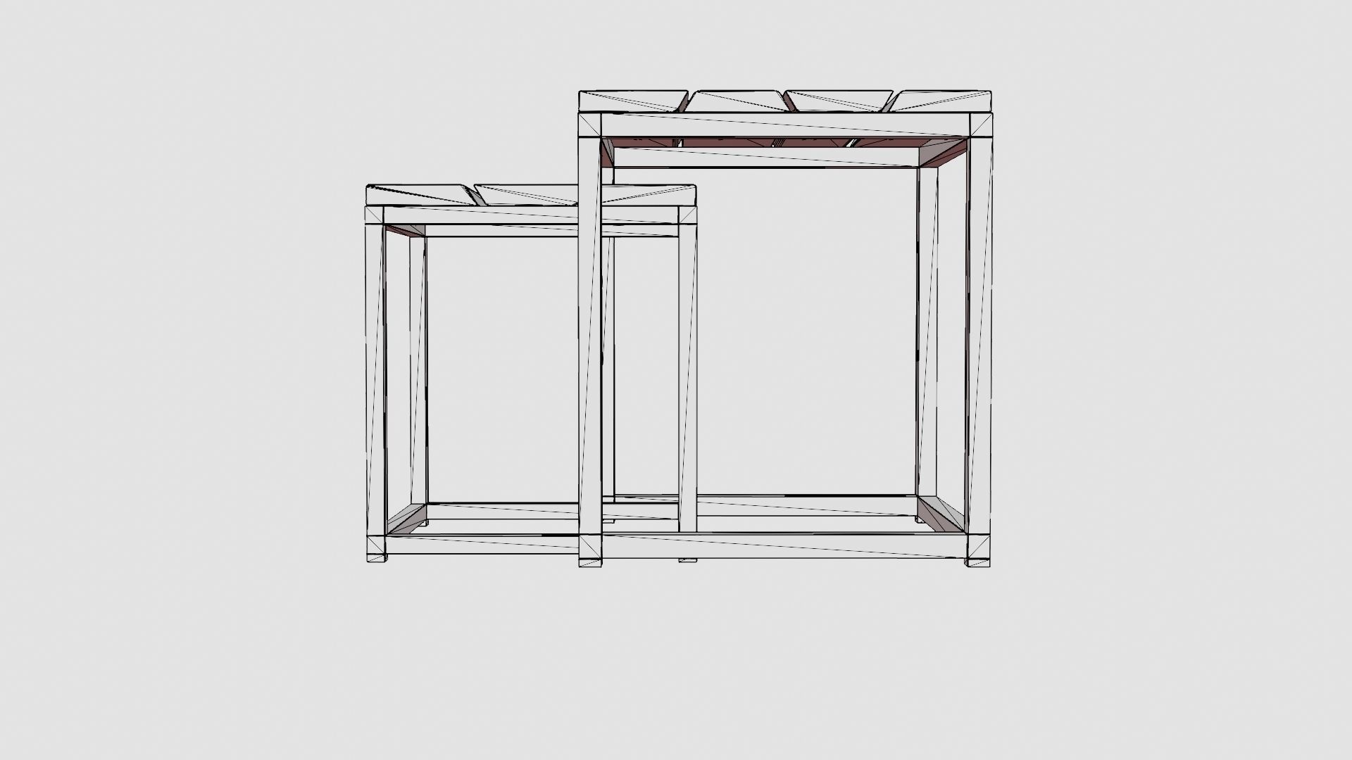 Anson side table charcoal square 2-set Low-poly 3D model_8