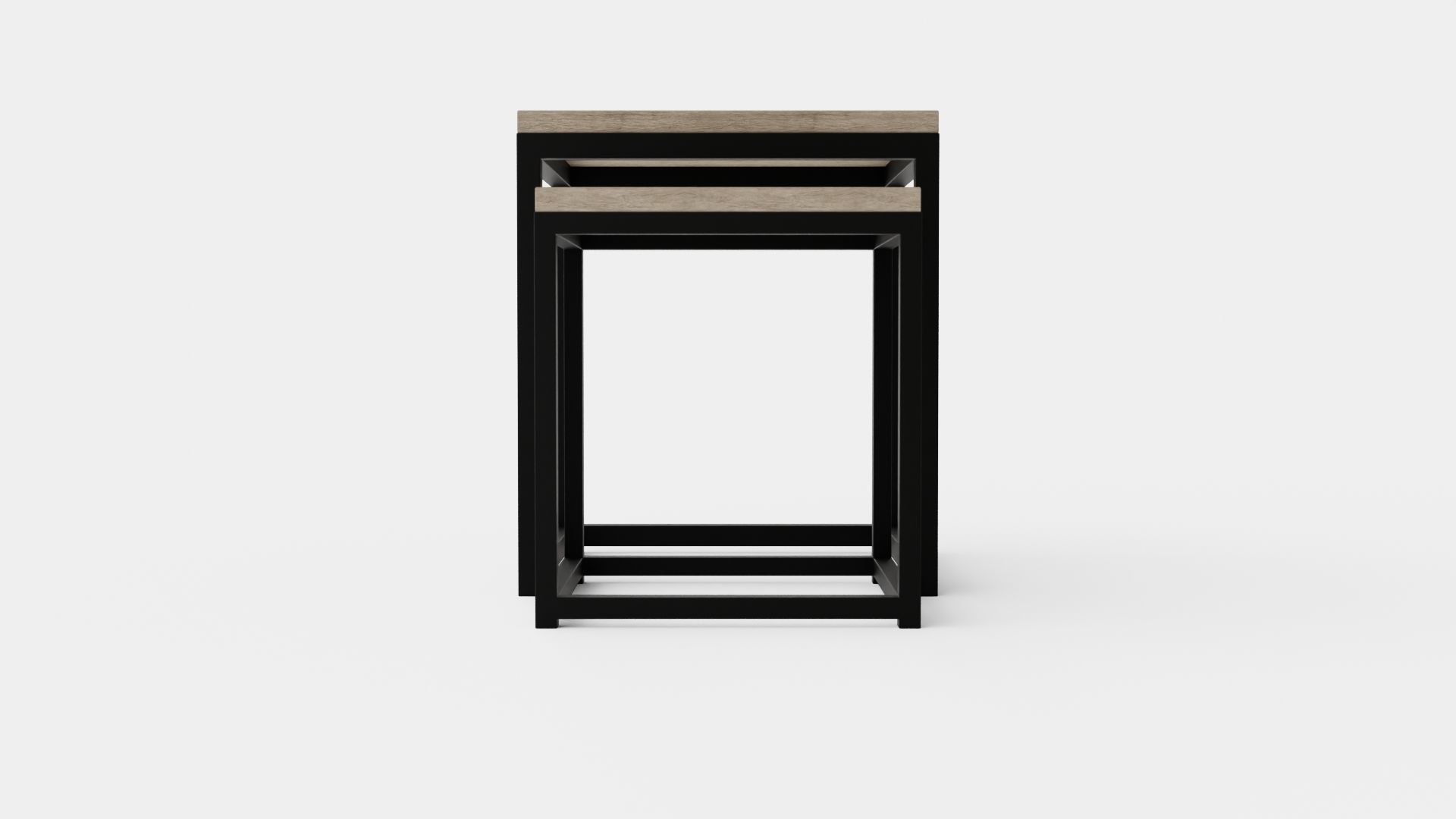 Anson side table charcoal square 2-set Low-poly 3D model_4