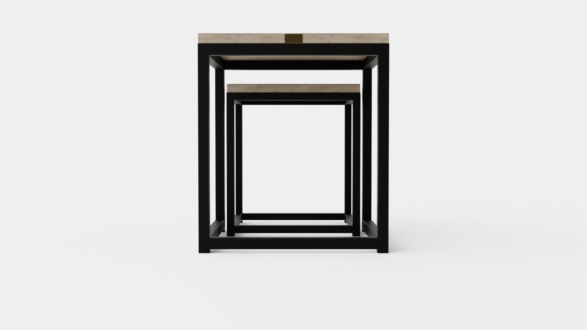 Anson side table charcoal square 2-set Low-poly 3D model_1