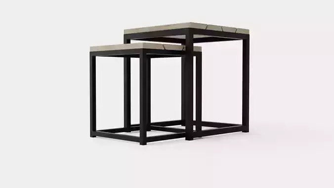 Anson side table charcoal square 2-set