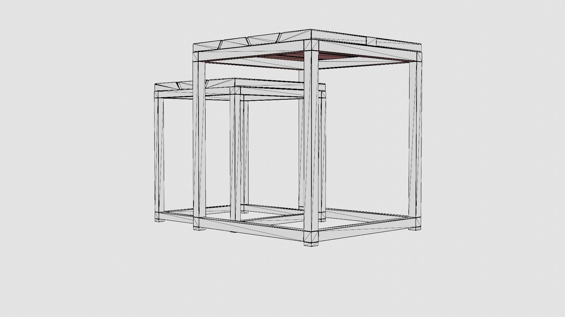 Anson side table charcoal square 2-set Low-poly 3D model_7