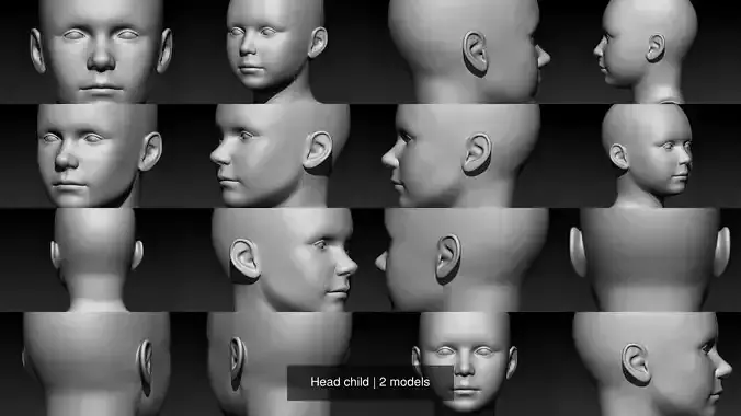 Head child 3D Model Collection