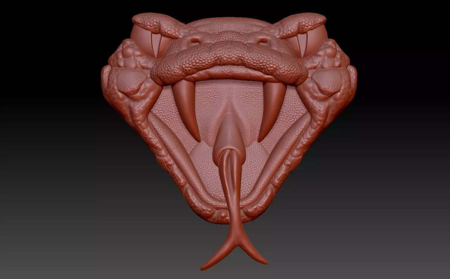 Snake head 3D print model