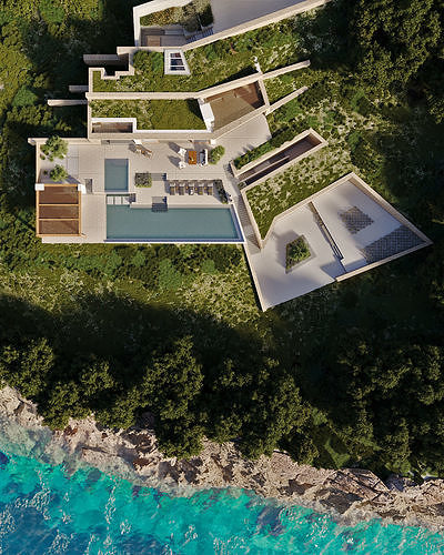 Exterior Villa 3D model 2