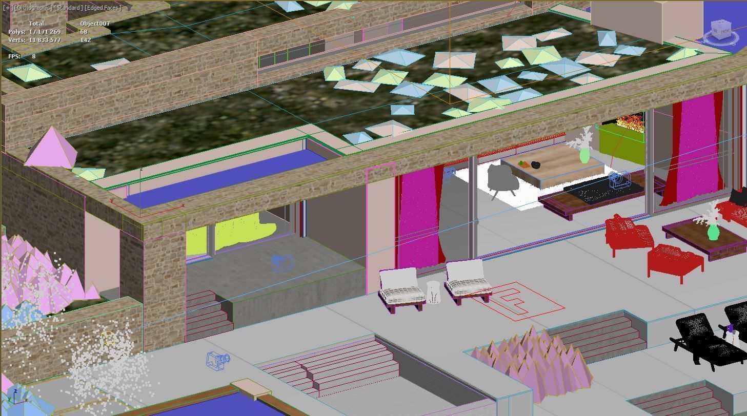 Exterior Villa 3D model_21