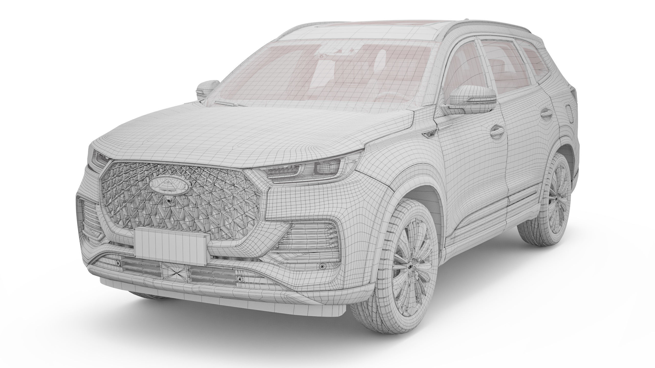 2024 Chery Tiggo 8 Pro Max With Interior 3D model_12