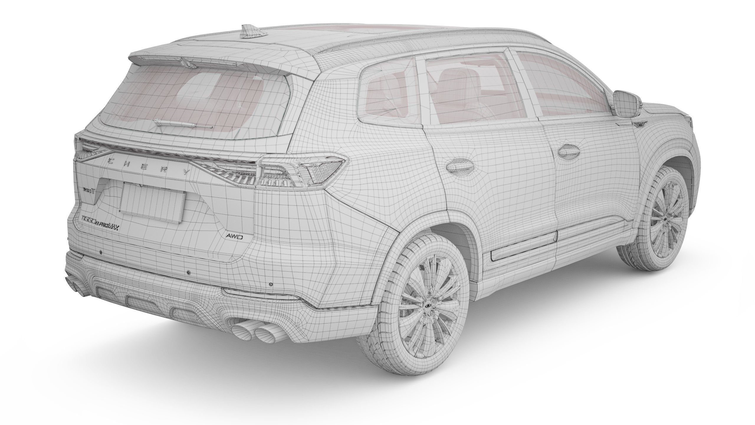 2024 Chery Tiggo 8 Pro Max With Interior 3D model_13