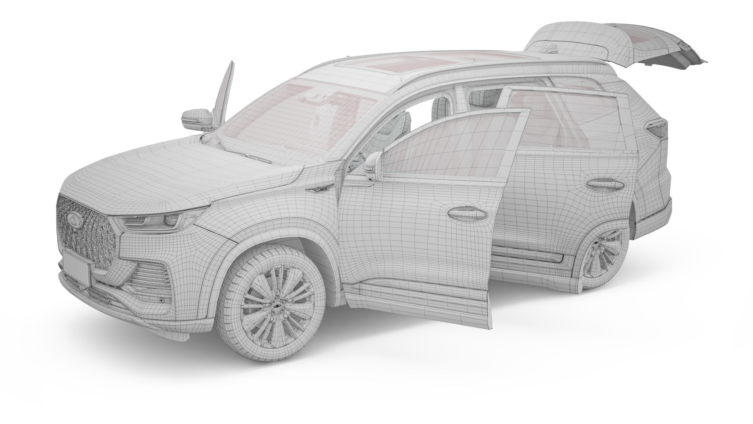 2024 Chery Tiggo 8 Pro Max With Interior 3D model_14