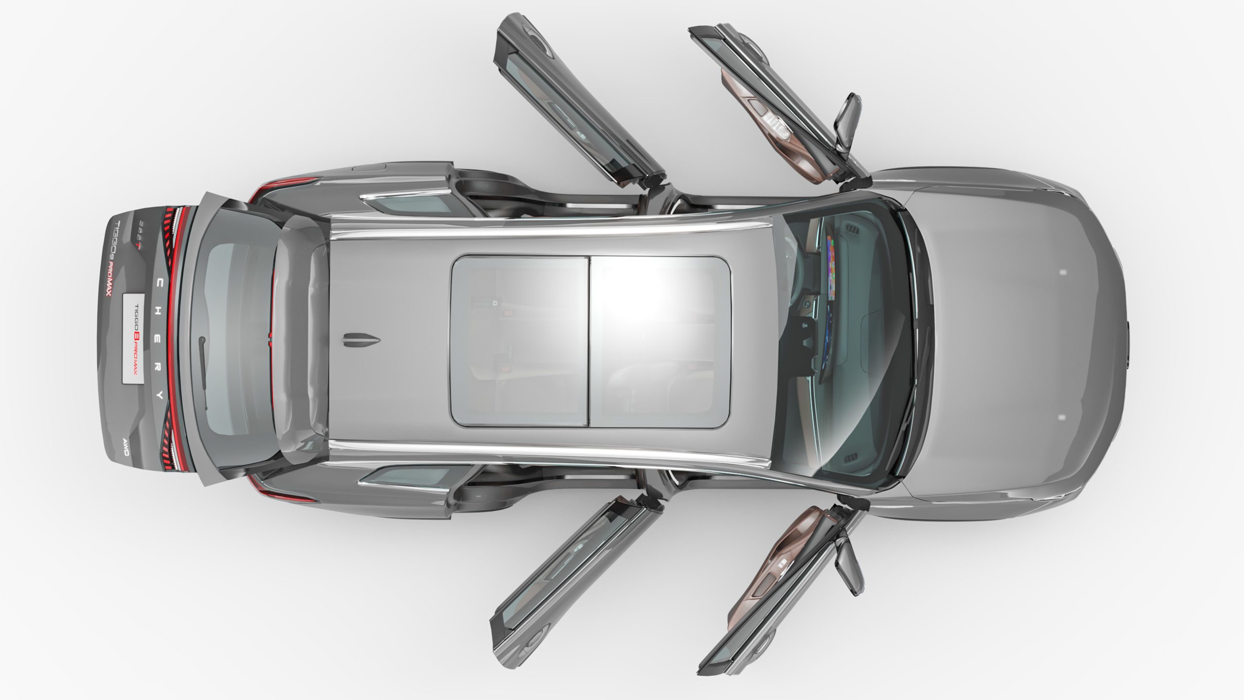 2024 Chery Tiggo 8 Pro Max With Interior 3D model_9