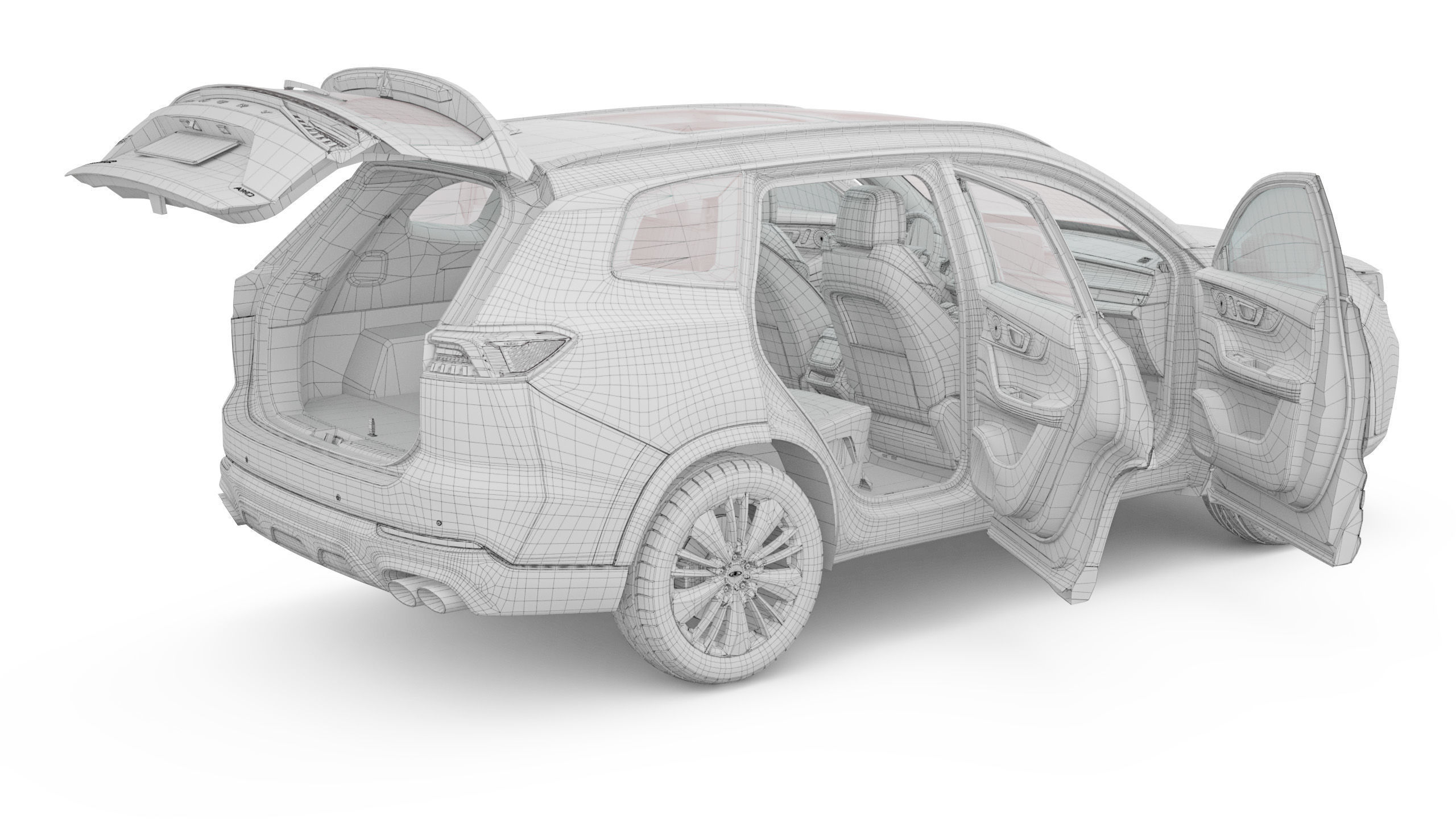 2024 Chery Tiggo 8 Pro Max With Interior 3D model_15